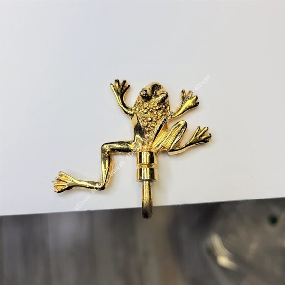 CUSTOM Made Gold Plated Frog Handbag Holder or Table Bag Hook - Picture 5 of 16
